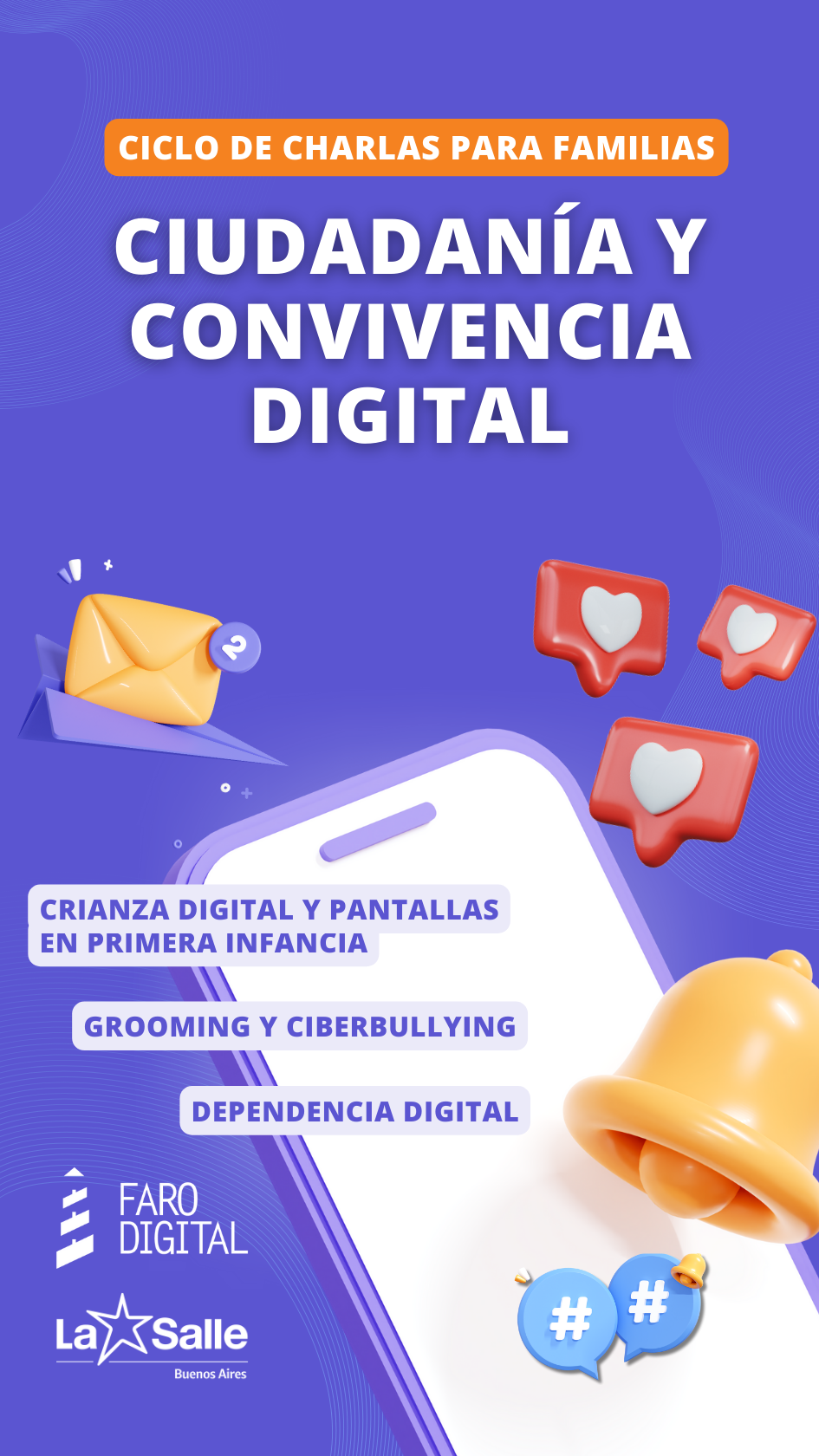 Flyer capacitaciones de Faro Digital